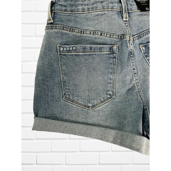 Blank NYC Shorts Women's Sz 26 The Perry Mom Shorts Blue Cotton‎ Pockets - Picture 7 of 8